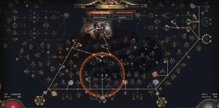 Flicker Strike Build skill tree